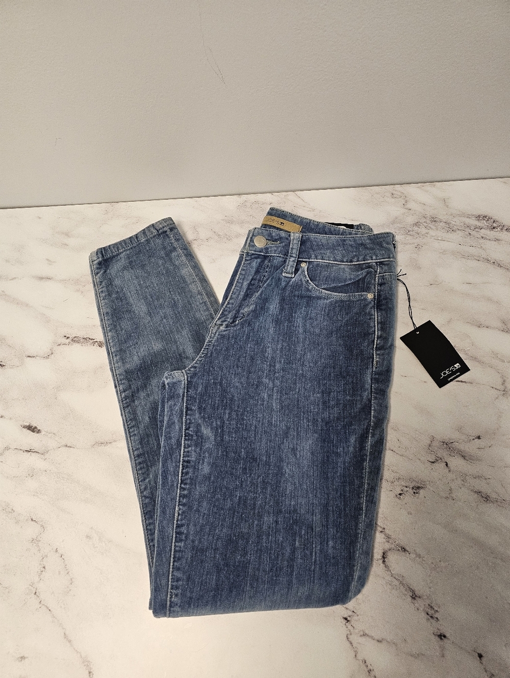 Joe's Jeans High Rise Skinny Ankle Suede Blue Jeans‎ 26 NWT - Picture 3 of 9